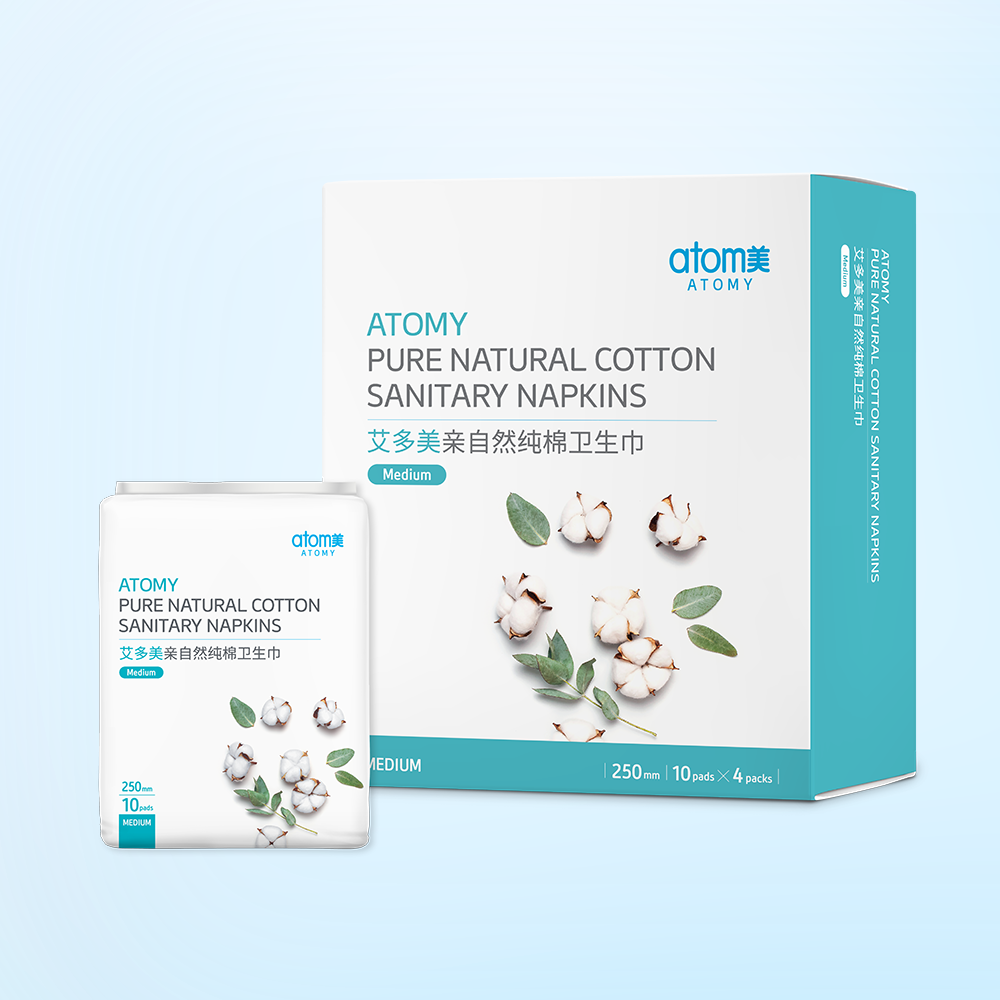 Atomy Pure Natural Cotton Sanitary Napkins_Medium